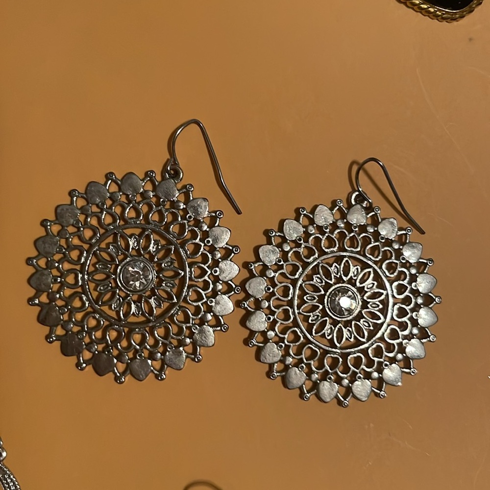 Silver Tone Fish Hook Earring Bundle - image 3